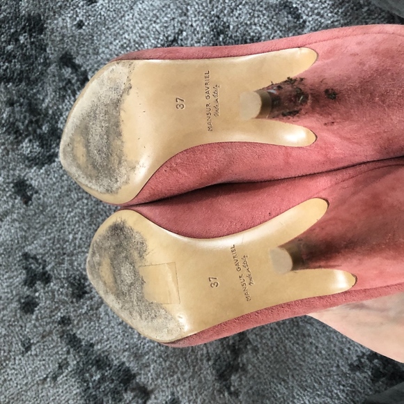 Mansur Gavriel Pink Suede Slide - Picture 3 of 5